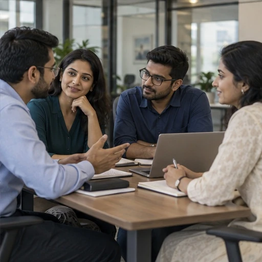 Indian professionals learning together